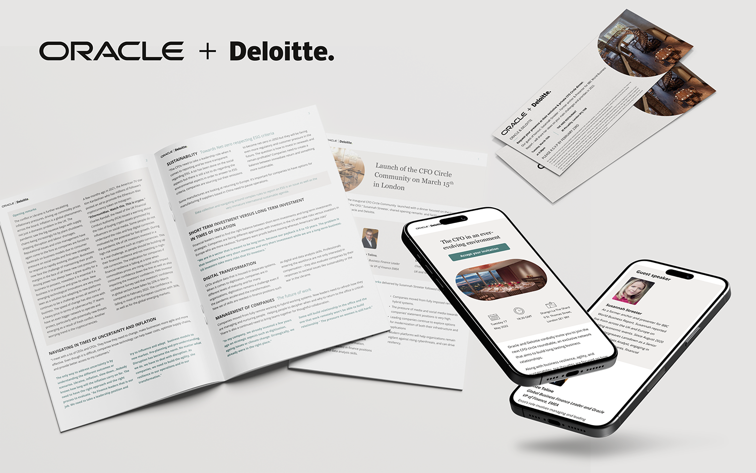 graphic element created for Oracle and Deloitte events