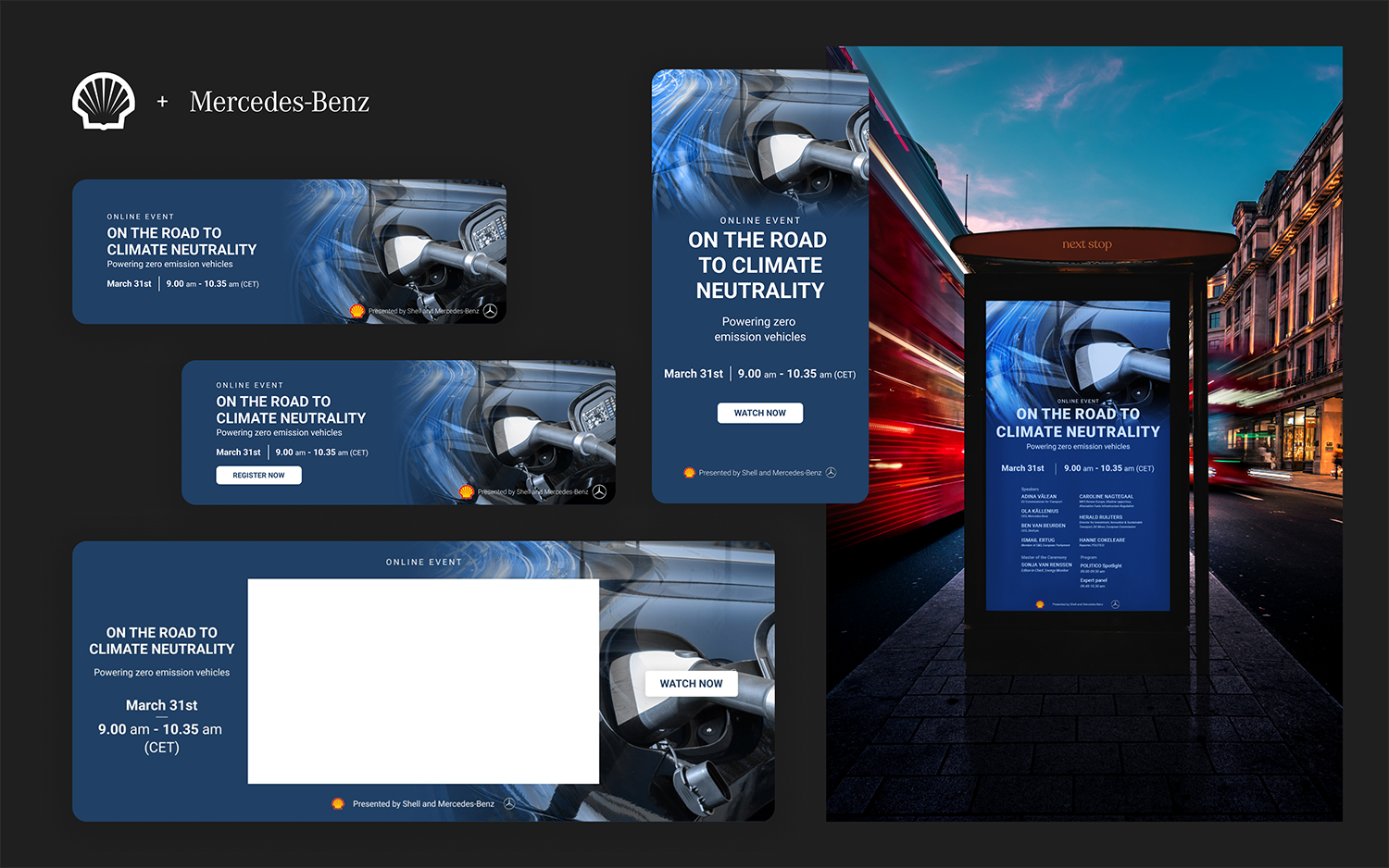 graphic element created for Mercedes-Benz and Shell event
