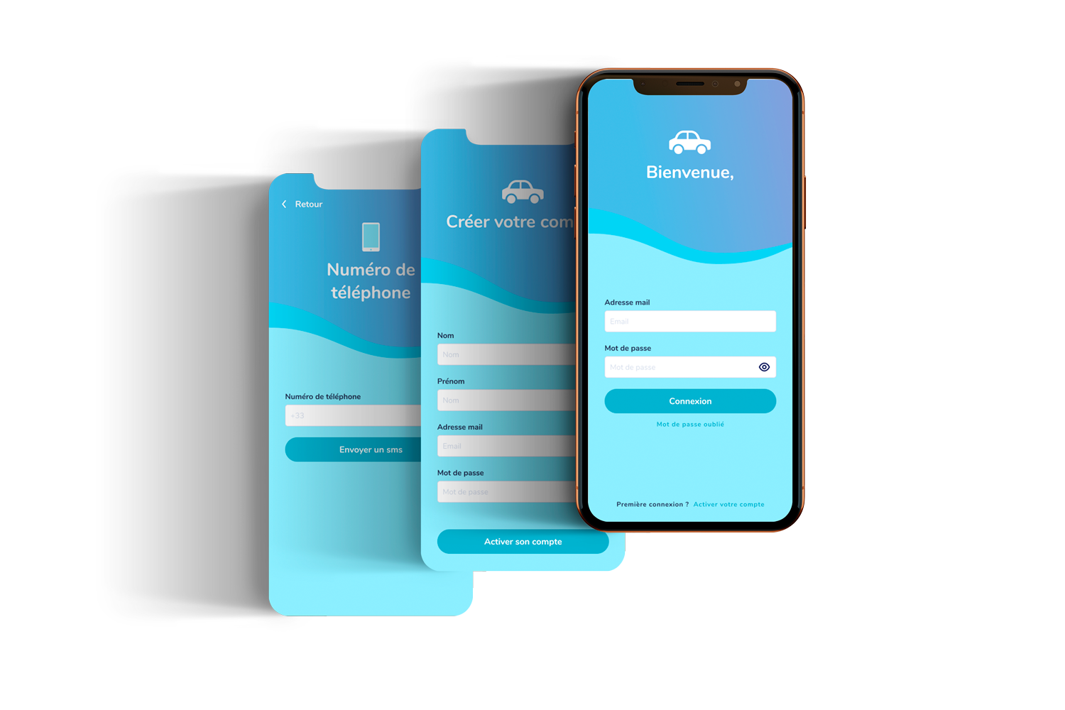 mockup of MyMobility login interface